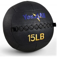 Yes4All Wall Ball Vibrant Blue Camo Black Soft Medicine Ball Wall Medicine Ball for Full Body Workout and Strength Exercise - BMENJYX08
