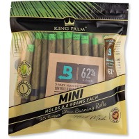 King Palm Mini Size Natural Pre Wrap Palm Leafs 1 Pack of 25 25 Rolls Total Pre Rolled Cones All Natural Cones Corn Husk Filter Preroll Cones Prerolled Cones with Filter Organic Cones - BPQWLG0Y3