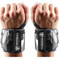 Wrist Wraps 18" Premium Quality for Powerlifting Bodybuilding Weight Lifting Wrist Support Braces for Weight Strength Training - B0R10Q4HV